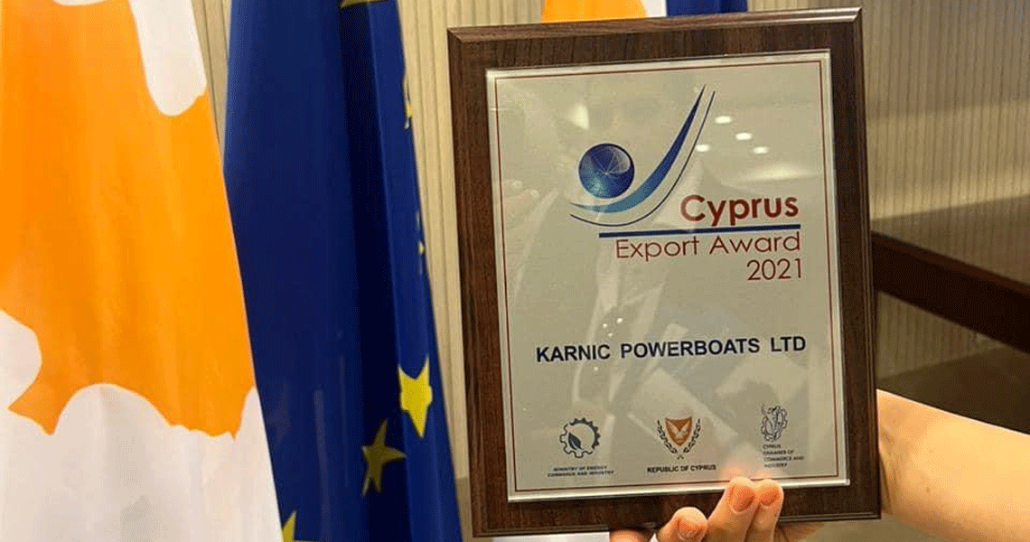 Cyprus Export Award for Industrial Products to Karnic Powerboats Ltd